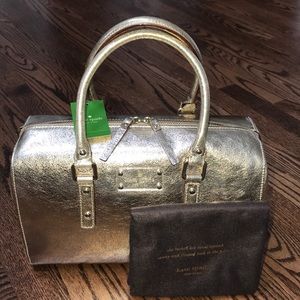 NWT Kate Spade Melinda Gold Flicker Satchel